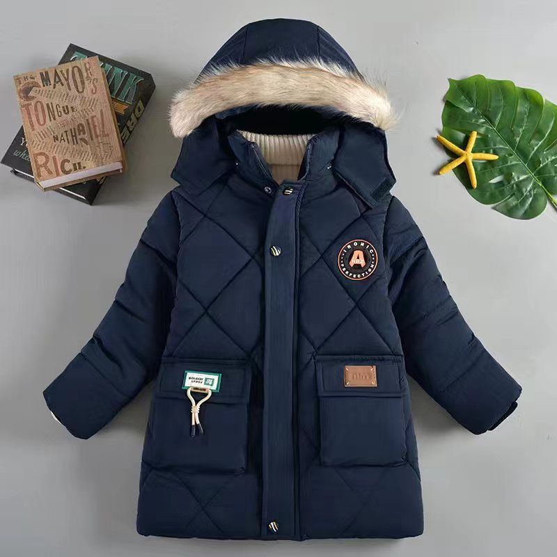 Boys' Winter Wear Thick Cotton-padded Jacket
