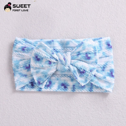 Children's Wide-brimmed Elastic Bow Baby Printed Headband