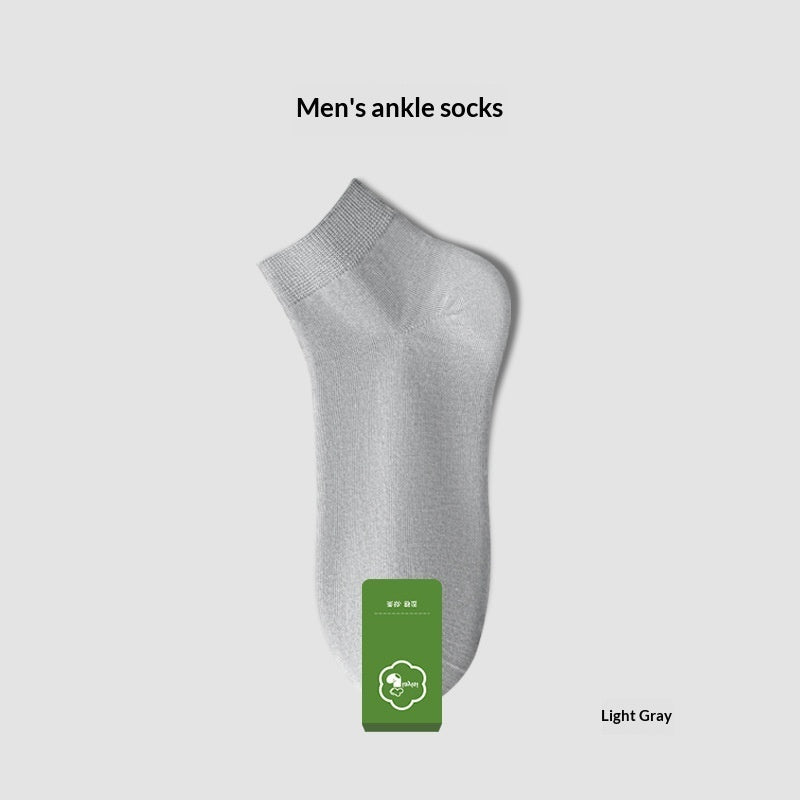 Men's Pure Cotton Odor-Resistant Sweat-Absorbent Mid-Calf Socks For Summer
