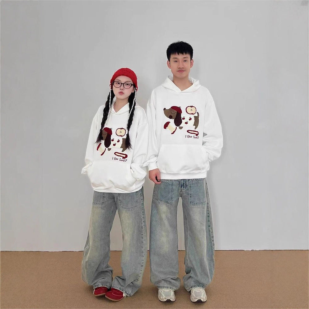 Embroidered Couples Fall Sweatshirts New Style