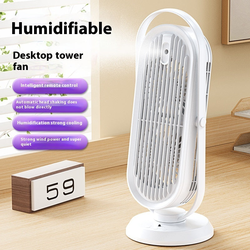 USB Tower Fan Spray Humidifier Desktop
