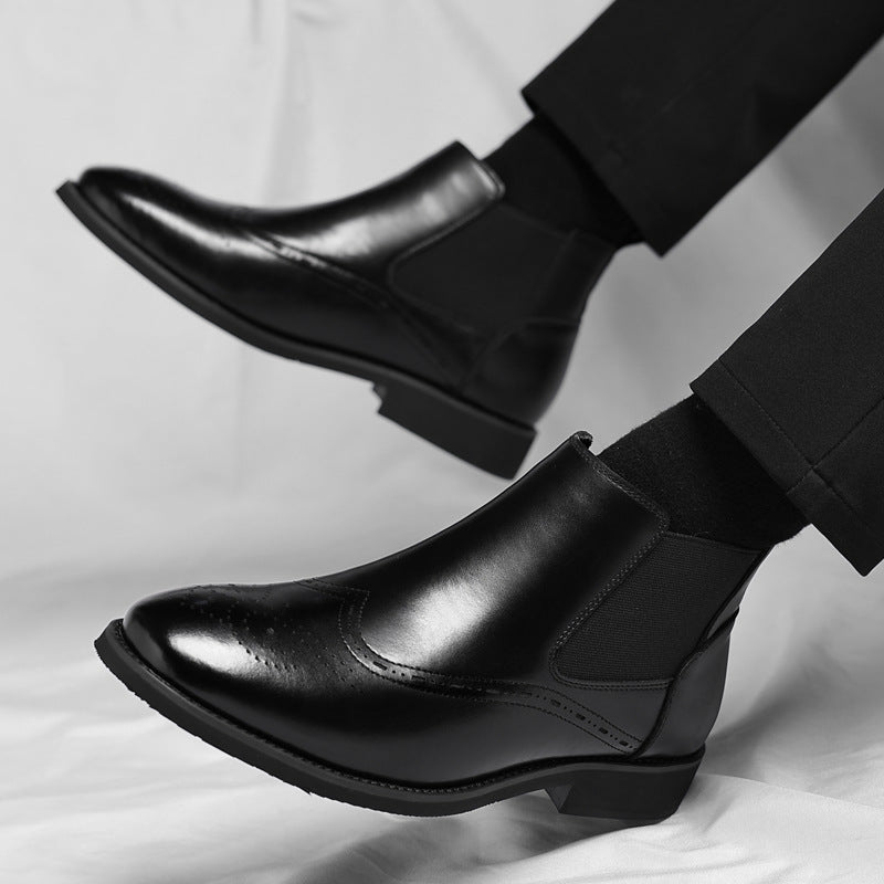 Fashion British Vintage Fleece-lined Boots For Men