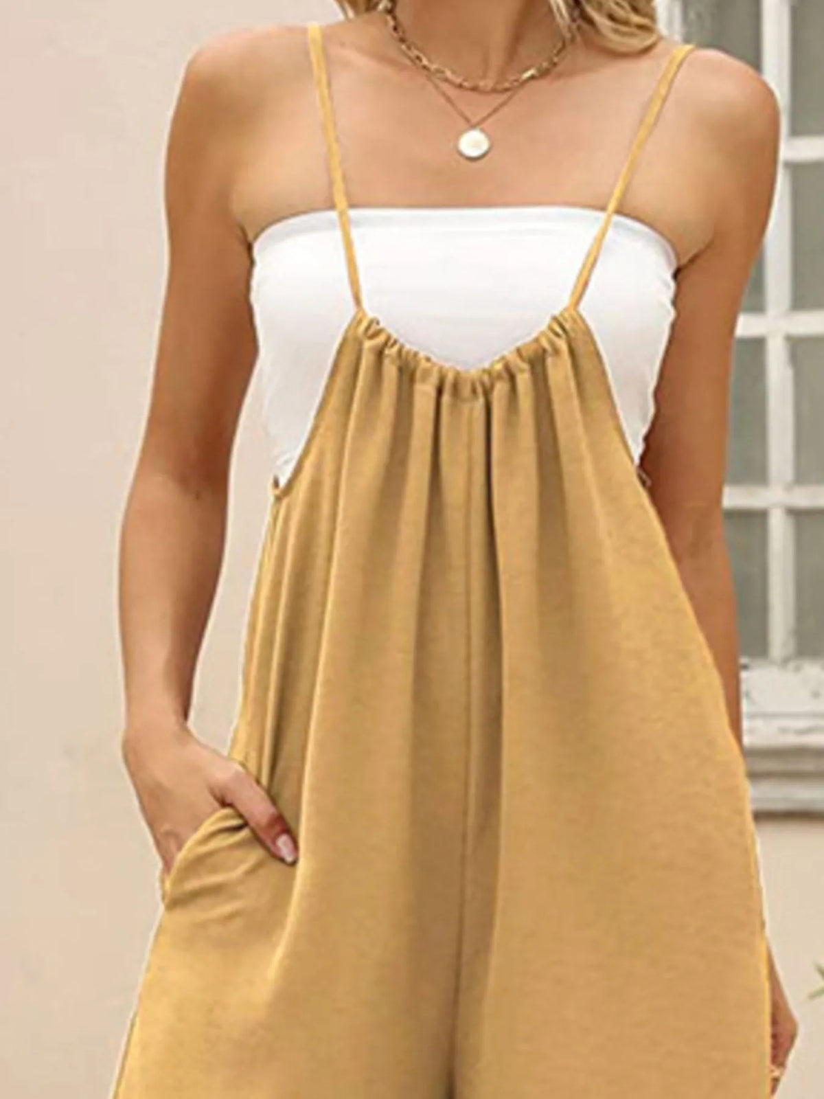 Casual Wide Leg Overalls