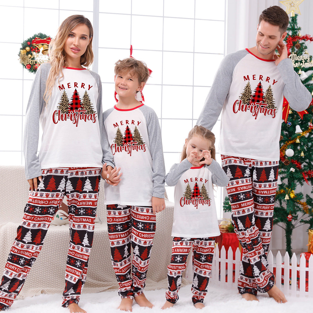 Plaid Panel Print Of Parent Child Suit