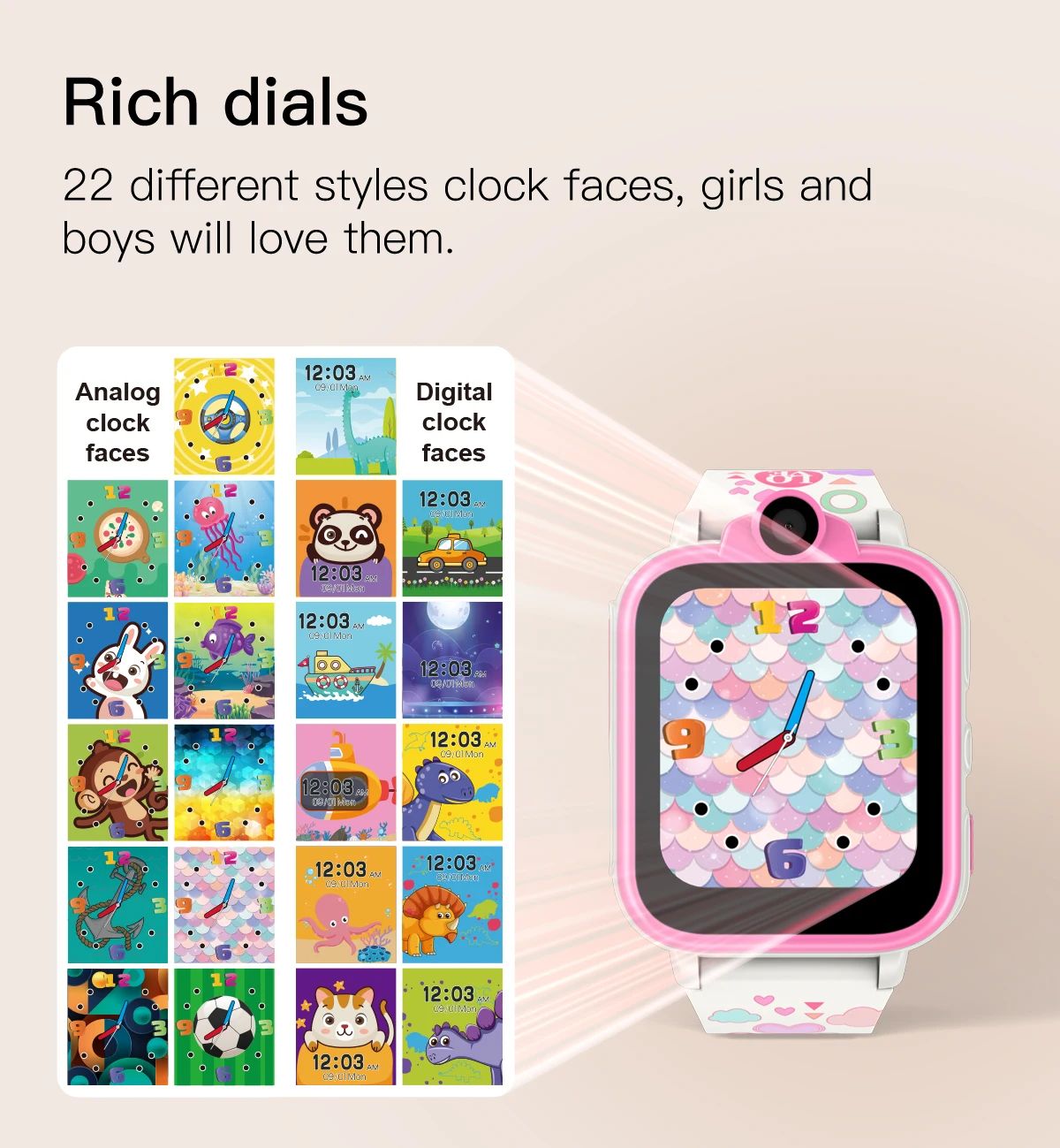 Multifunctional Children's Touch Screen Positioning Game Smart Watch