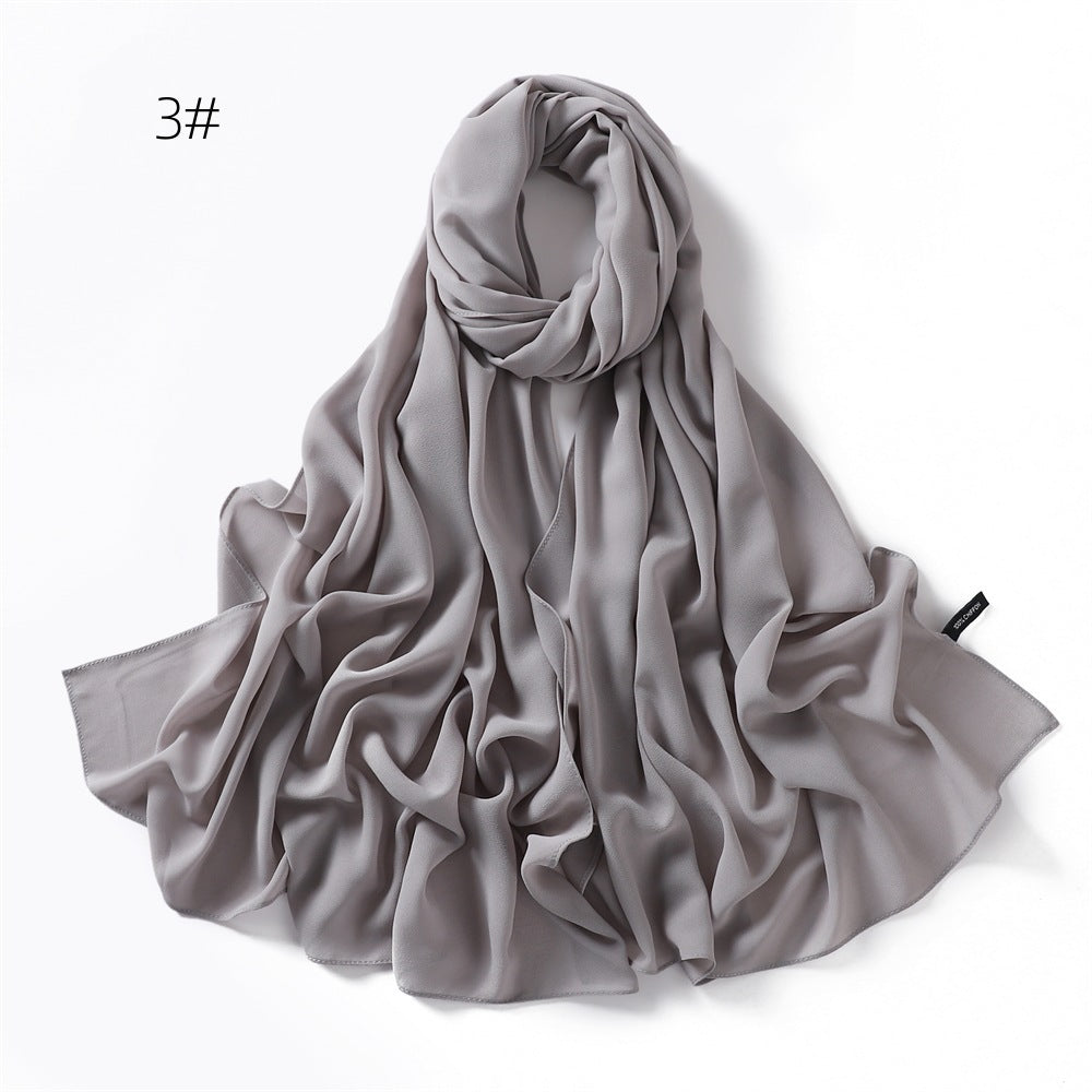 Soft Draping Solid-color Scarf For Women