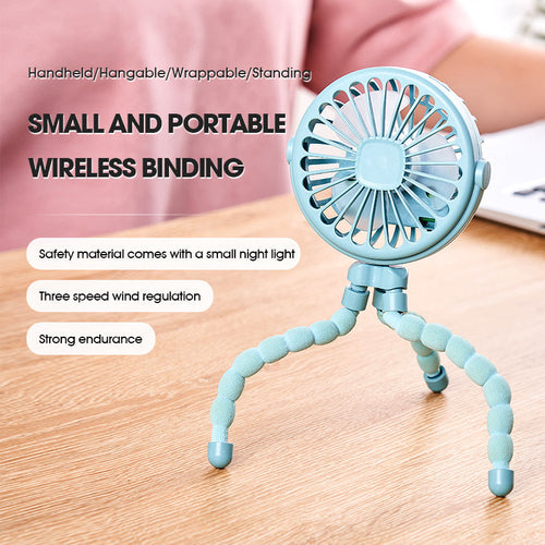 Mini Stroller Fan Portable USB Octopus