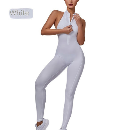 Women's Standing Neck Zippered Cardigan Yoga Sportswear