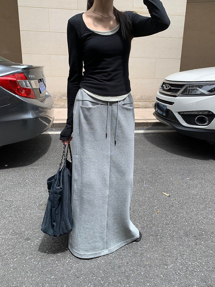Lazy Casual Sweatshirt Skirt For Women