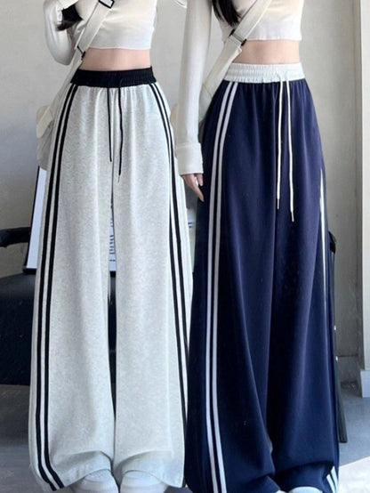 Retro Women's Sweatpants Springautumn Loose-fit Wide-leg