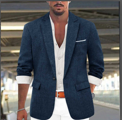 Mens Spring New Arrival Top Commuter Casual Blazer Mens Plus-Size British-style Suit For Men