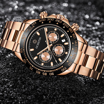 Stainless Steel Waterproof Multi-function Running Watch