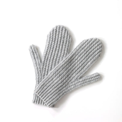 New Twisted Thickening Thermal Windproof Mittens
