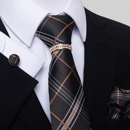 Multi Colored Striped Floral Mens Tie