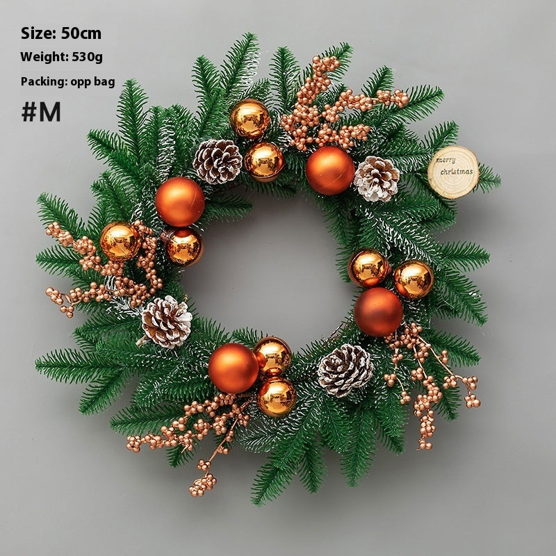 Christmas Decoration Upside Down Christmas Tree Horn Rattan Christmas Wreath