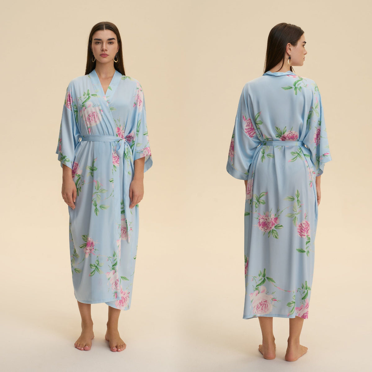 New Satin Plus Size Pajamas For Women Lightweight Loungewear Robe