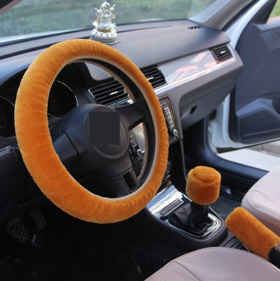 Winter Plush Wool Steering Wheel Cover