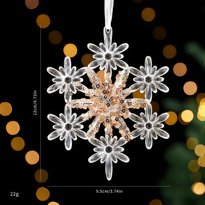 Christmas Decorations Sequined Acrylic Pendant