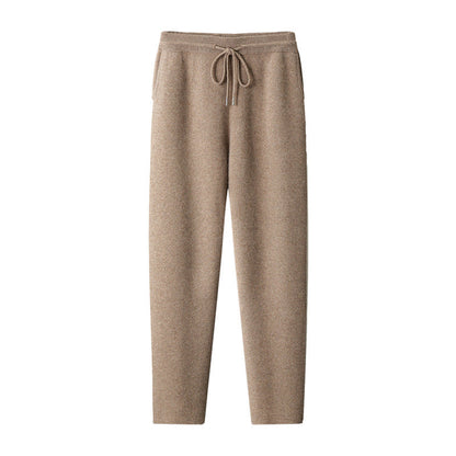 Thickened Assorted Colors Cashmere Men's Casual Loose Knitted Casual Pants