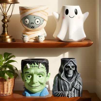 Halloween Creative Cartoon Flower Pot Resin Decorations