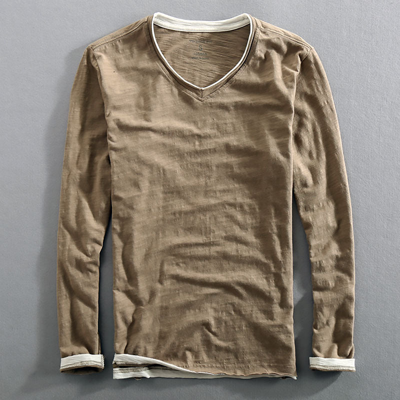 Men's Undershirt Raw Edge Distressed