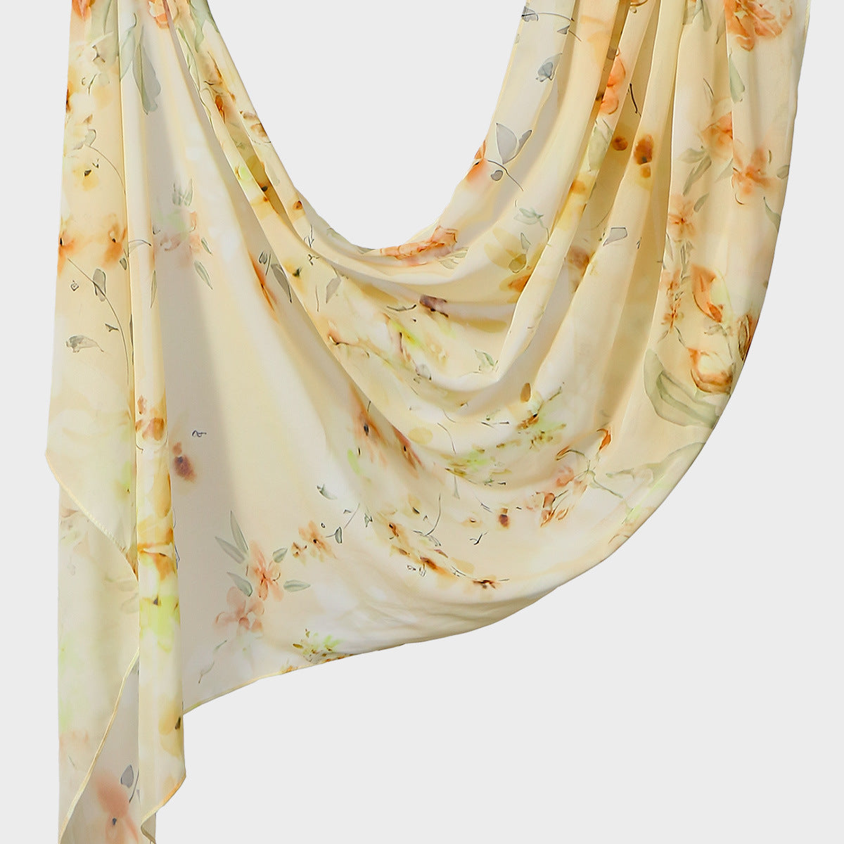 Printed Chiffon Long Scarf For Women Versatile And Fashionable For Outerwear
