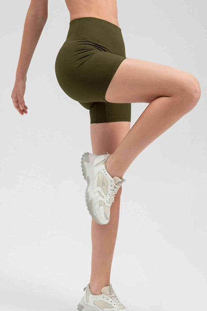 Wide Waistband Slim Fit Sports Shorts for Active Lifestyle