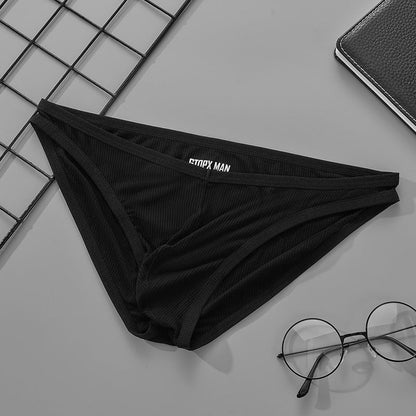 Men's V-shaped Waist U Convex Thread Briefs
