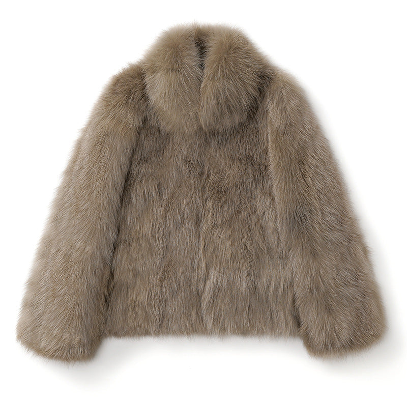 Fashion Fur Integrated Long Sleeve Women