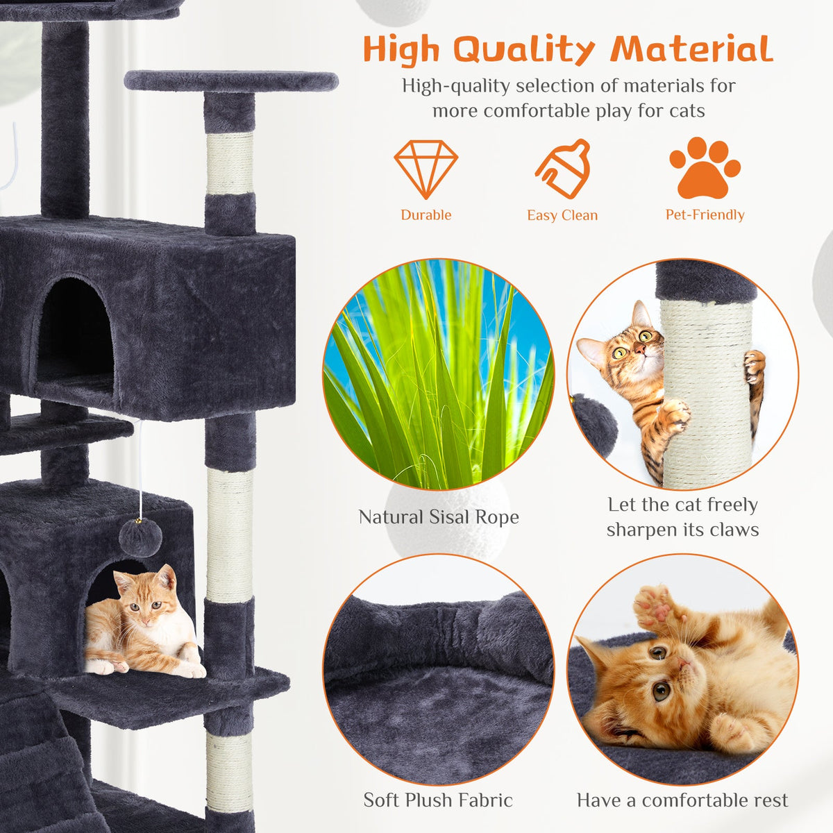 Multi Functional Cat Treehouse Cat Climbing Frame