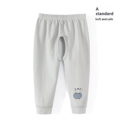 Boy Open-seat Pants Baby Trousers Pure Cotton