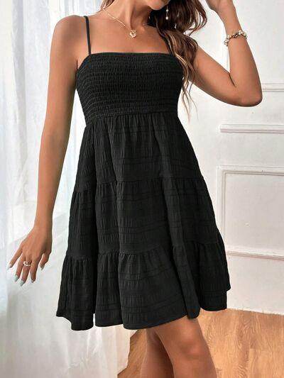 Tiered Smocked Square Neck Cami Dress for Casual Style