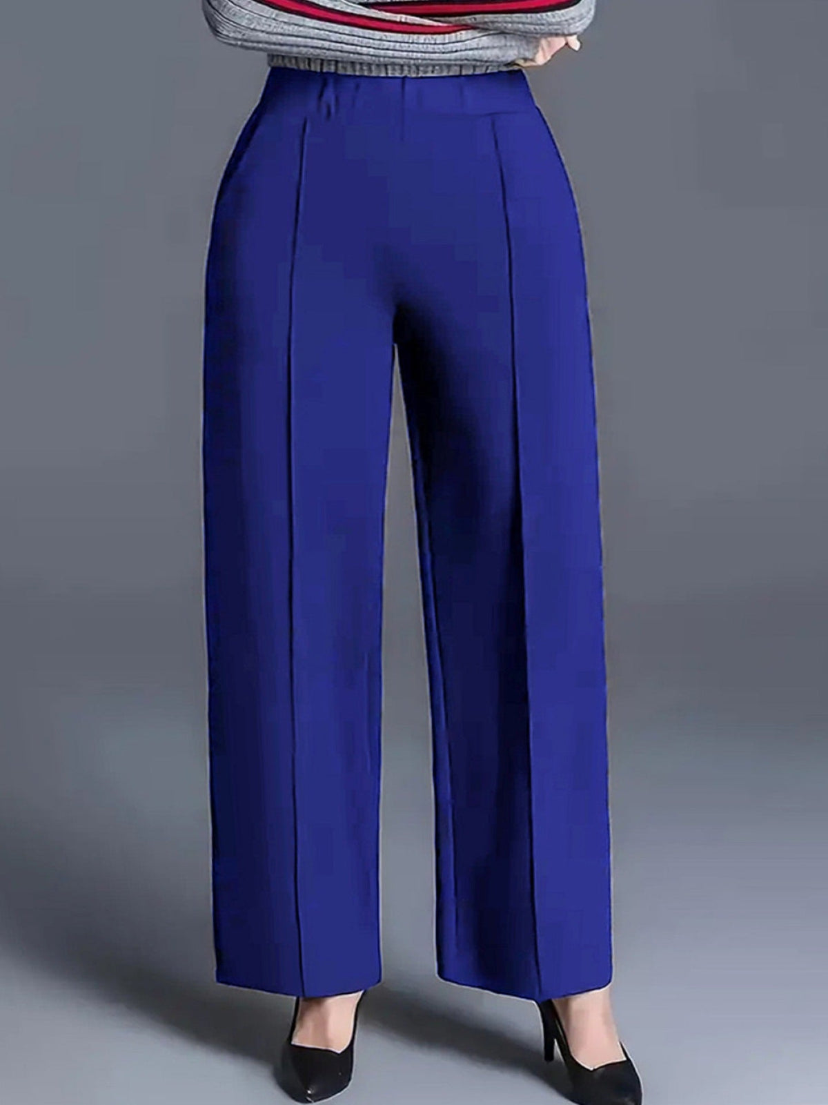 Women's Four-Season Solid-Color Loose-Fit Slimming Casual Trousers