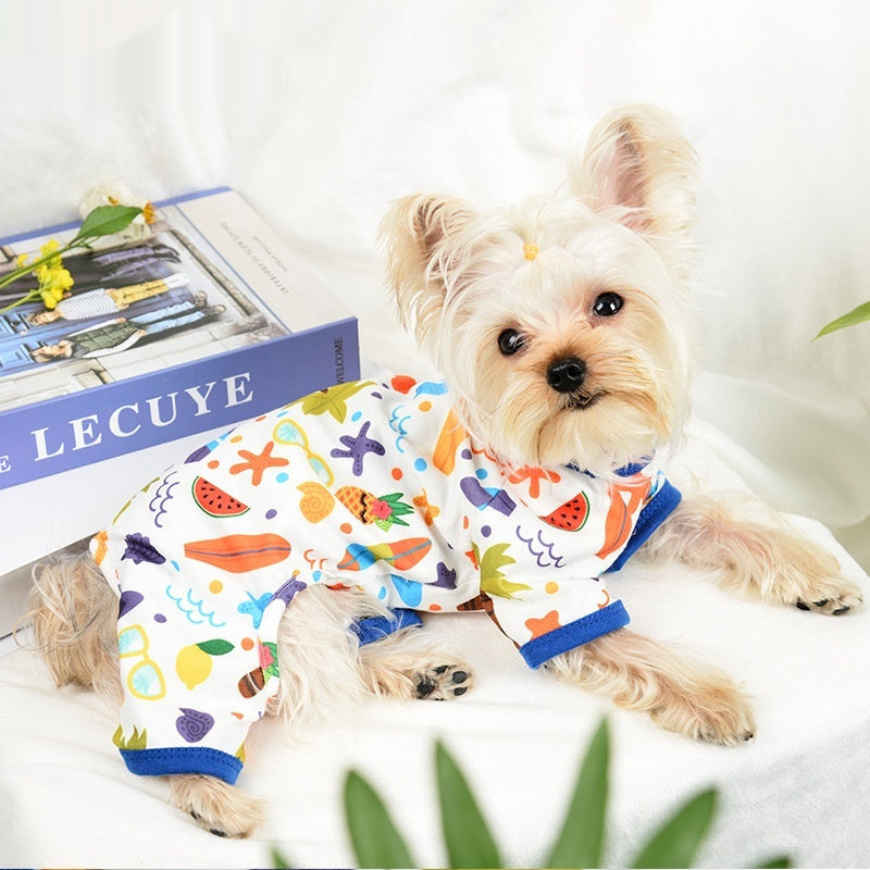 Cartoon Cute Pet Print Jumpsuit