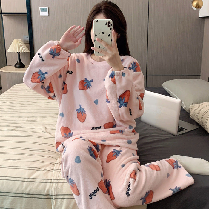 Women's Warm Loungewear Outer Wear Suit