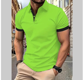 Men's Short Sleeve Casual Business Polo Shirt