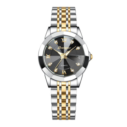 Women's Waterproof Luminous Double Calendar Wrist Watch