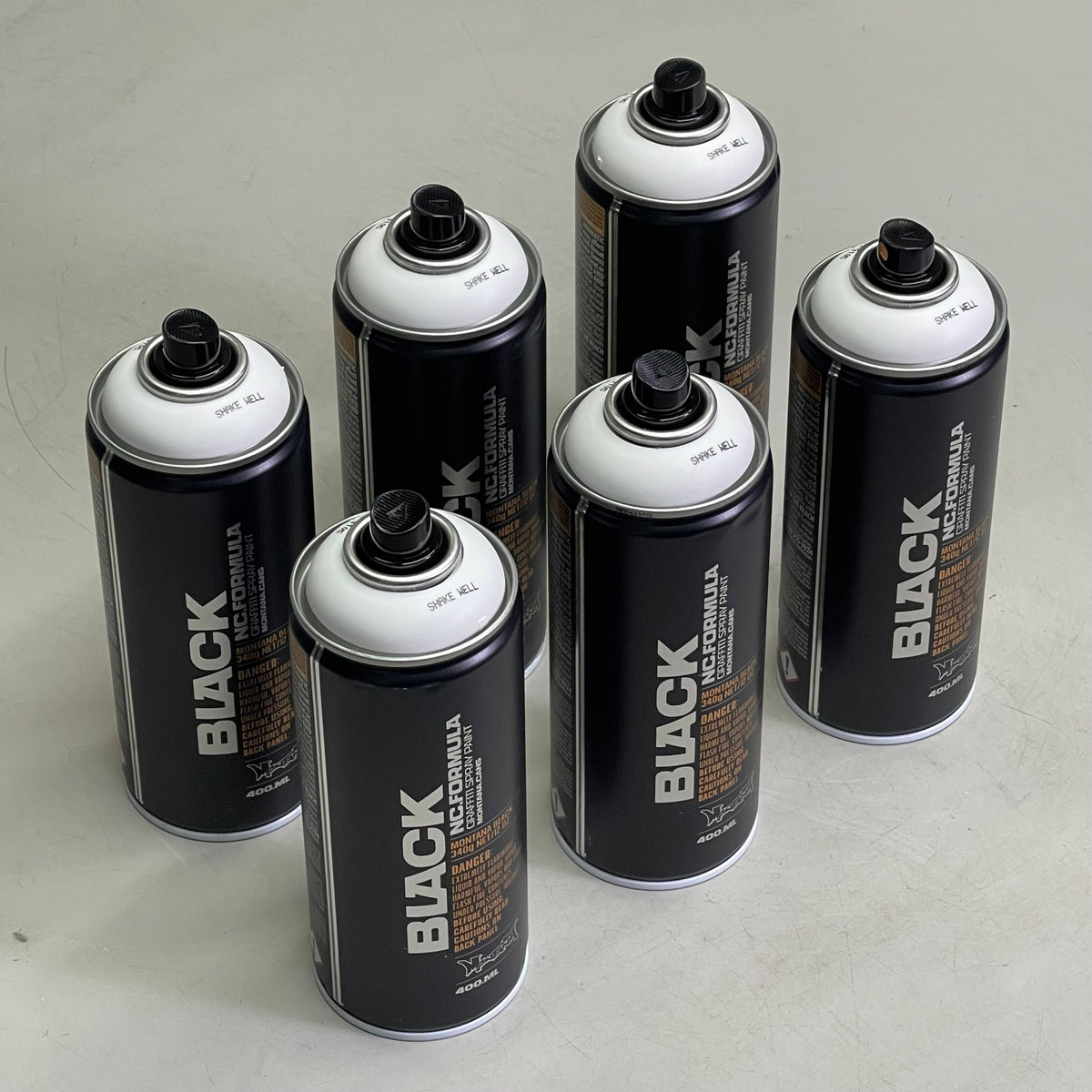 MONTANA CANS (6-PACK) Montana Black White Spray Paint 11 oz White BLK400-9105