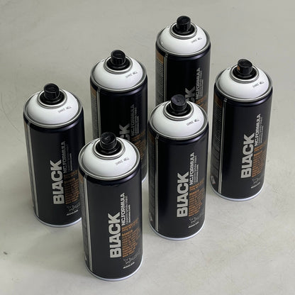 MONTANA CANS (6-PACK) Montana Black White Spray Paint 11 oz White BLK400-9105