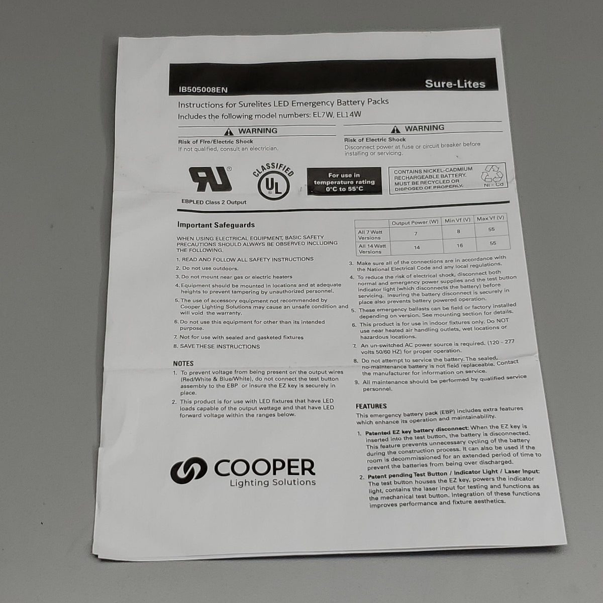 COOPER LIGHTING LED Recessed Troffer Sz 2'x4' 24CZ2-30-UNV-EL7W-L840