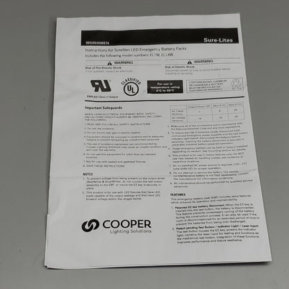 COOPER LIGHTING LED Recessed Troffer Sz 2'x4' 24CZ2-30-UNV-EL7W-L840