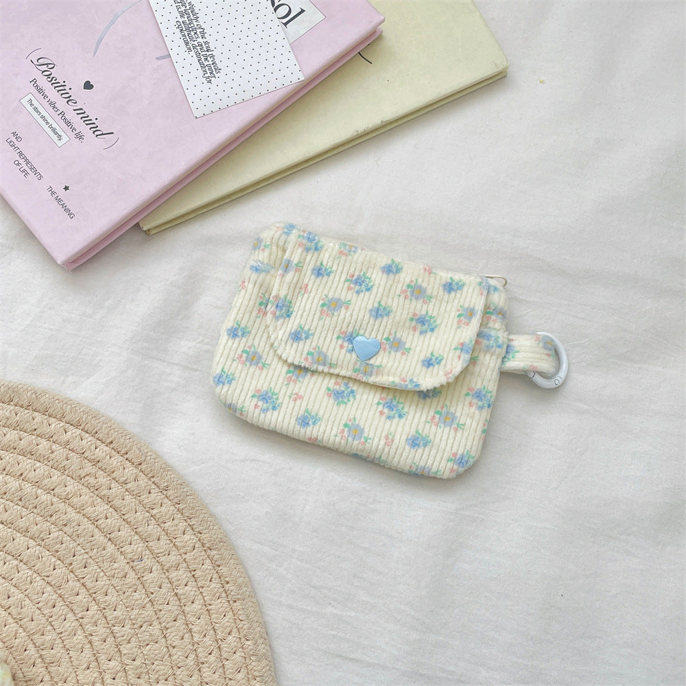 Corduroy Printed Coin Purse For Women