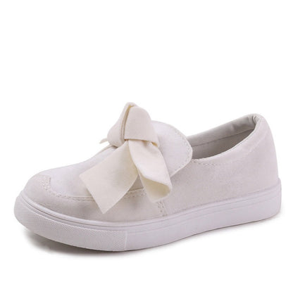 Bow canvas shoes