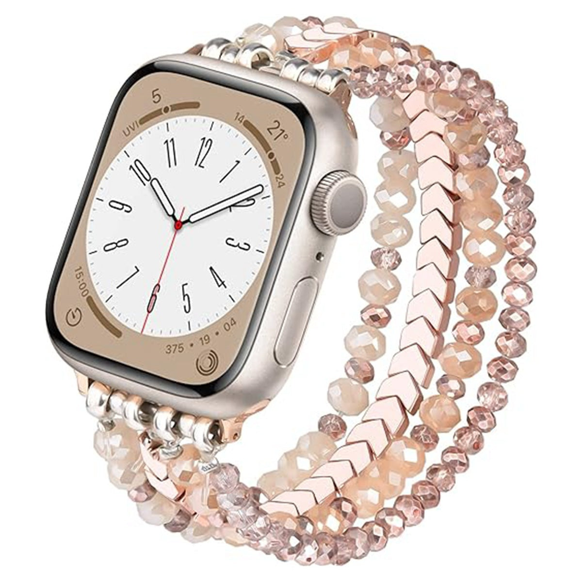 Suitable For Apple Watch IWatch87654Se Women's High-End Beaded Strap Jewelry Crystal Wrist