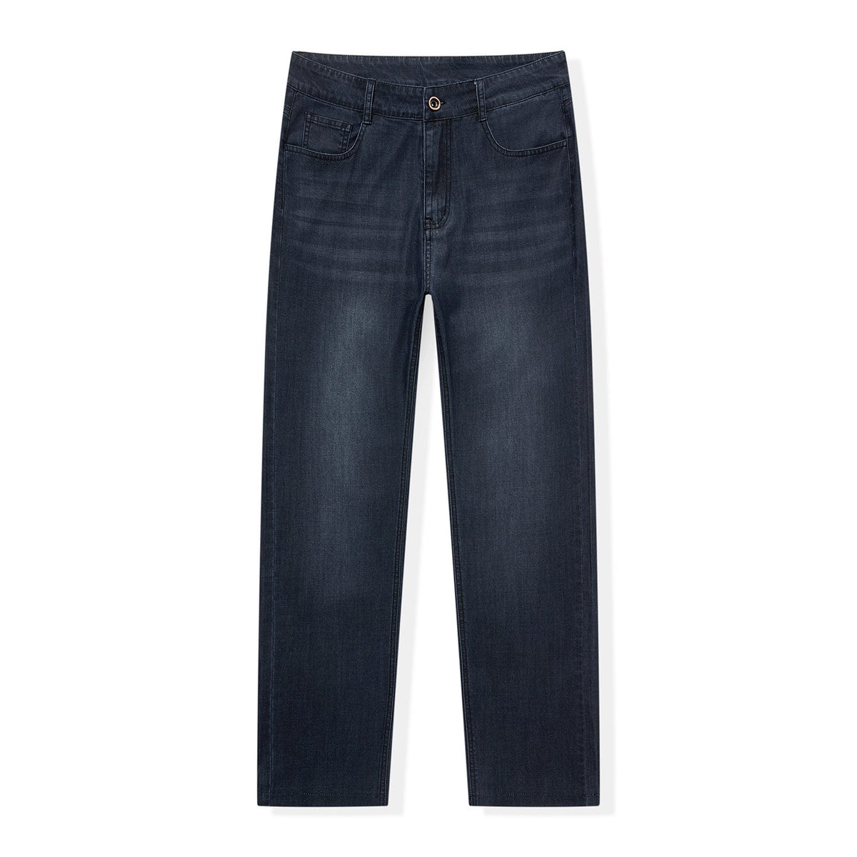 Mens Straight-Leg Loose-Fit Stretch Wrinkle-Resistant Trousers