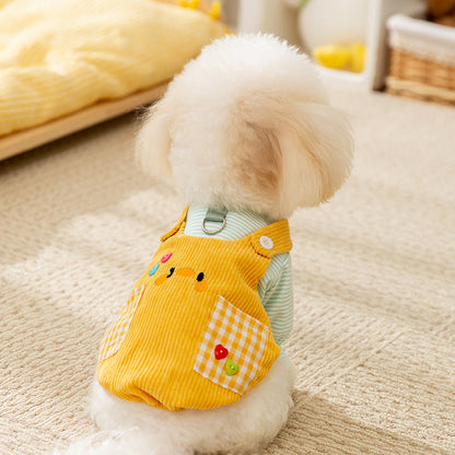 Autumn And Winter Dog Small Animal Two-legged Overalls Suit