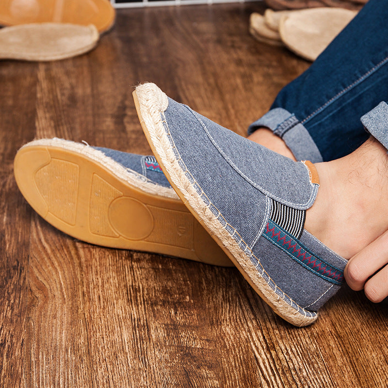 Men's Casual Handmade Linen Canvas Shoes