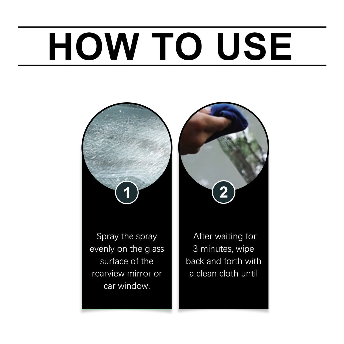 Car Window Rain Spray, Decontamination Descaling Water Stains Improve Vision Rearview Mirror Cleaning