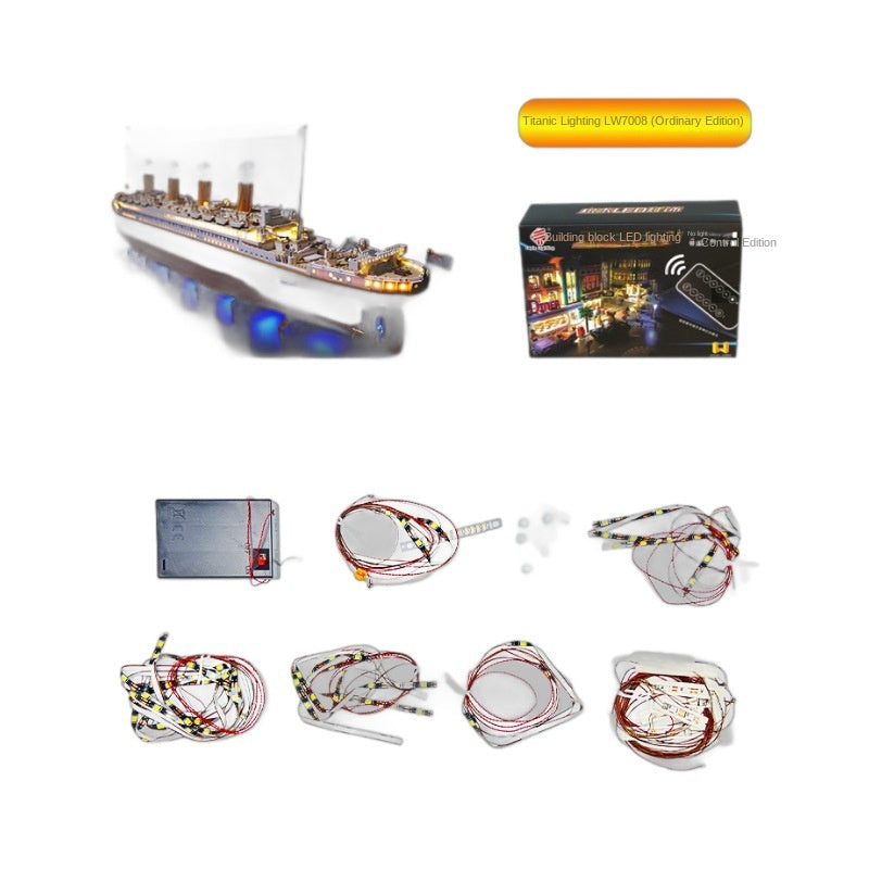 DIY building block lighting compatible with LEGO 10294 Titanic LED lights