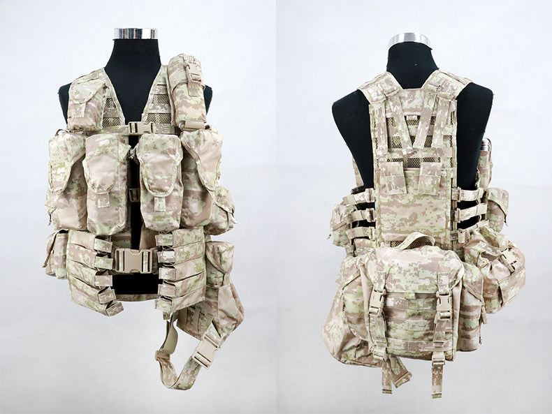 Cold War direct-purchased Russian military-issued 3rd-gen 6sh117 desert KSOR digital camo tactical vest
